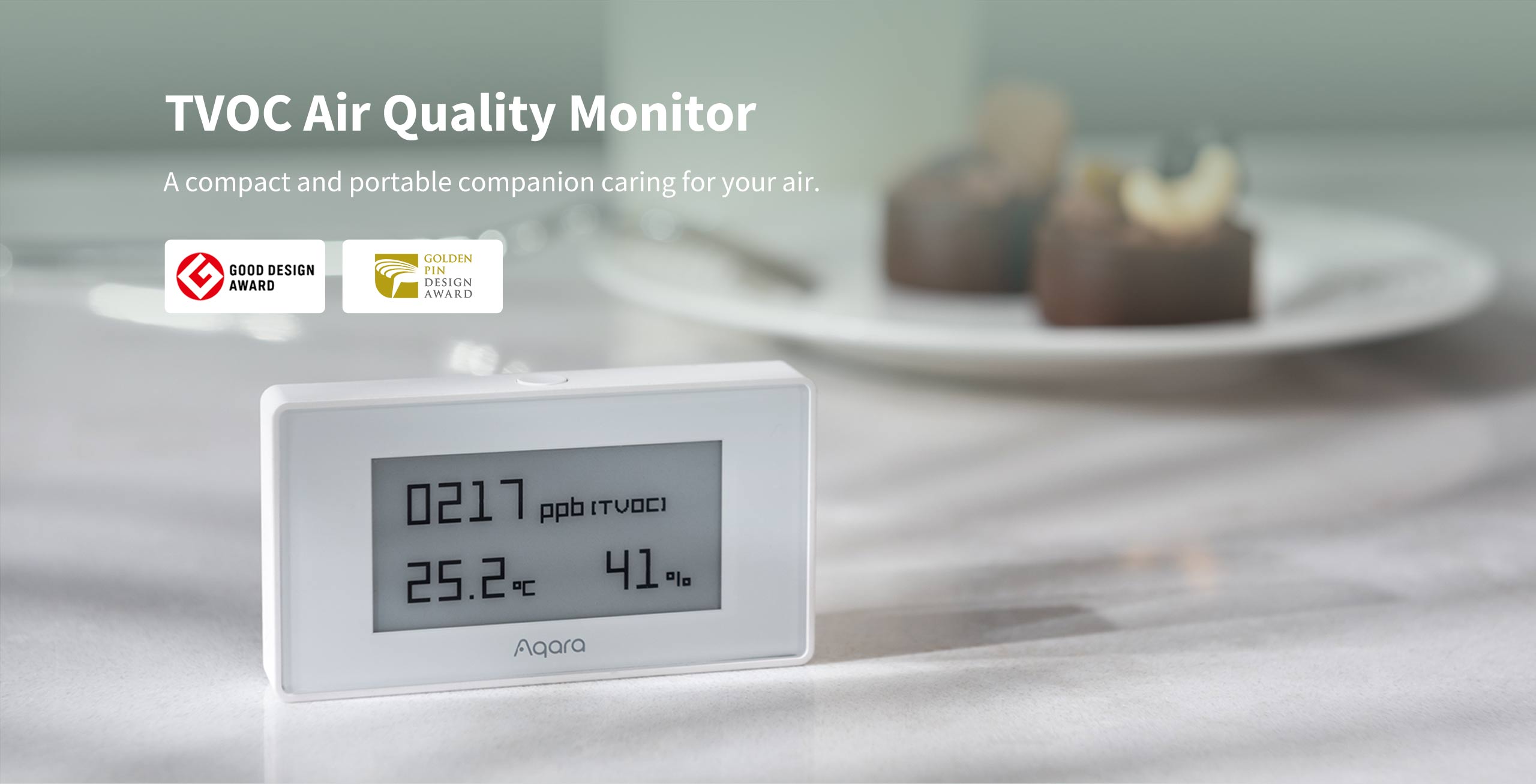 TVOC Air Quality Monitor pc 01 Air Quality Monitor with Temperature and Humidity Sensor - Aqara