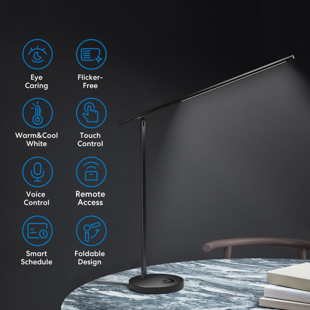1623059930482 125659b0 Meross Smart LED Desk Light Metal ,Works with HomeKit, Alexa and Google Home, WiFi Eye-Caring Smart LED Desk Lamp for Home Office