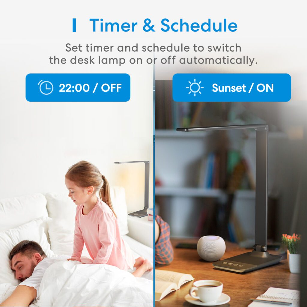 5 Meross Smart LED Desk Light, Metal LED Desk Lamp Works with HomeKit, Alexa and Google Home