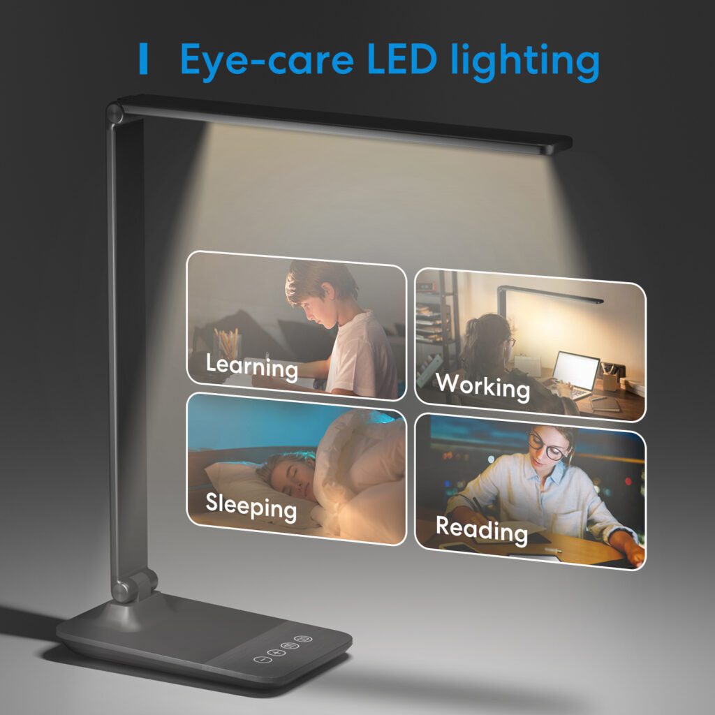 9 2 Meross Smart LED Desk Light, Metal LED Desk Lamp Works with HomeKit, Alexa and Google Home